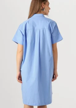 lichtblauwe selected femme mini jurk slfblair 2/4 short shirt dress