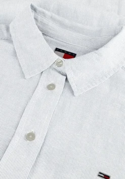 lichtblauwe tommy jeans blouses tjw rlx linen shirt