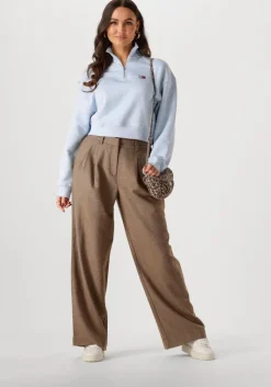 lichtblauwe tommy jeans trui tjw bxy crp badge 1/4zip