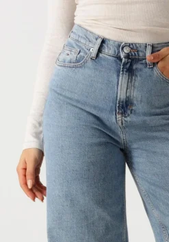 lichtblauwe tommy jeans wide jeans claire hr wd ai4116
