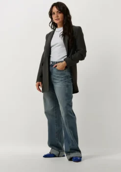 lichtblauwe vanilia top rib basic t-shirt