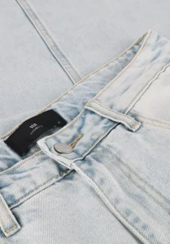 lichtblauwe withblack midirok wblgala denim skirt