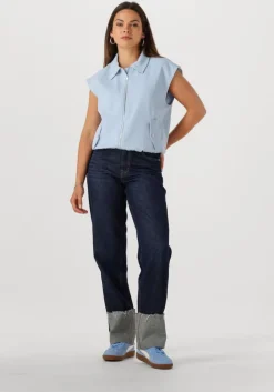 lichtblauwe ydence gilet gilet danielle