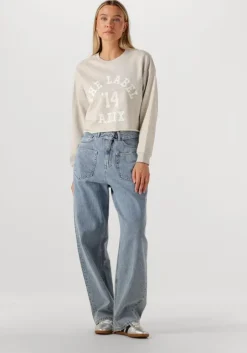 lichtgrijze alix the label trui ladies knitted soft sweater