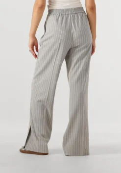 ALIX THE LABEL lichtgrijze wijde broek ladies woven pinstripe pants><noscript><img width=
