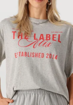 ALIX THE LABEL lichtgrijze t-shirt ladies knitted the label t-shirt><noscript><img width=