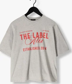 ALIX THE LABEL lichtgrijze t-shirt ladies knitted the label t-shirt><noscript><img width=