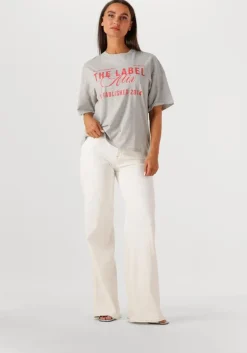 ALIX THE LABEL lichtgrijze t-shirt ladies knitted the label t-shirt><noscript><img width=