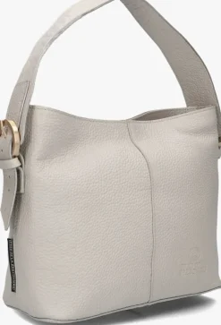FRED DE LA BRETONIERE lichtgrijze handtas lindi bucket bag grain leather>DAMES Handtassen