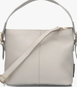 FRED DE LA BRETONIERE lichtgrijze handtas lindi bucket bag grain leather><noscript><img width=