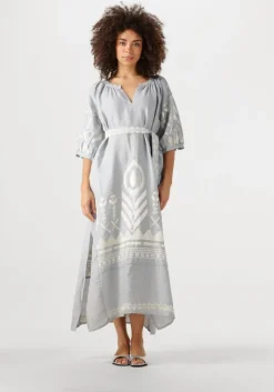 GREEK ARCHAIC KORI lichtgrijze maxi jurk 230654><noscript><img width=