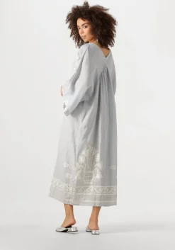 lichtgrijze greek archaic kori maxi jurk 430582