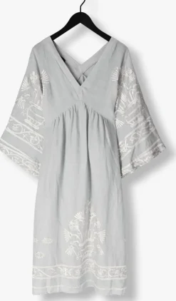 lichtgrijze greek archaic kori maxi jurk 430582