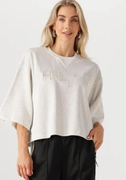 lichtgrijze haute l'amitié top hlt ss logo sweat