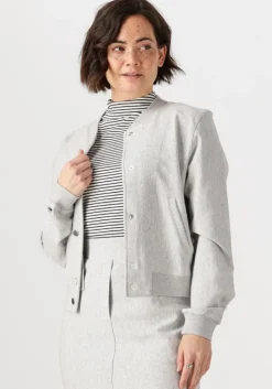 JANSEN AMSTERDAM lichtgrijze jack goldie jasje hvm 274 bomber long sleeve>DAMES Jassen