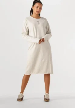 PENN & INK lichtgrijze midi jurk dress print>DAMES Jurken