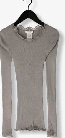 ROSEMUNDE lichtgrijze top babette silk t-shirt lace><noscript><img width=