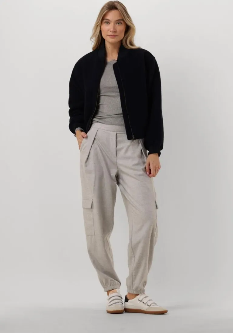 ROSEMUNDE lichtgrijze top babette silk t-shirt lace>DAMES Tops & T-Shirts