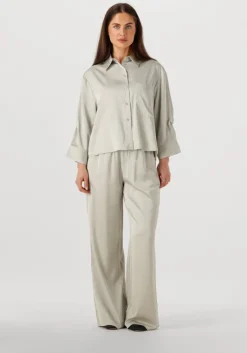 WITHBLACK lichtgrijze blouses wblpaddie sateen shirt>DAMES Co-Ord Sets|Blouses