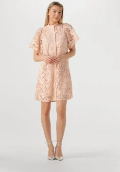 lichtroze bruuns bazaar midi jurk philly dress