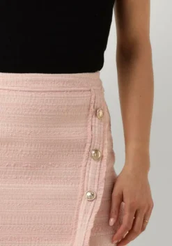 lichtroze guess minirok tosca tweed skirt