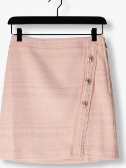 lichtroze guess minirok tosca tweed skirt