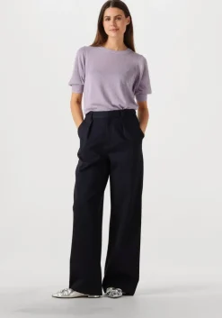 lila minus t-shirt liva puff sleeve metallic knit pullover