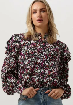 ALIX THE LABEL blouses ladies woven blurry flower blouse>DAMES Blouses