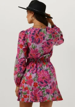 ALIX THE LABEL mini jurk ladies woven painted flower broderie dress><noscript><img width=