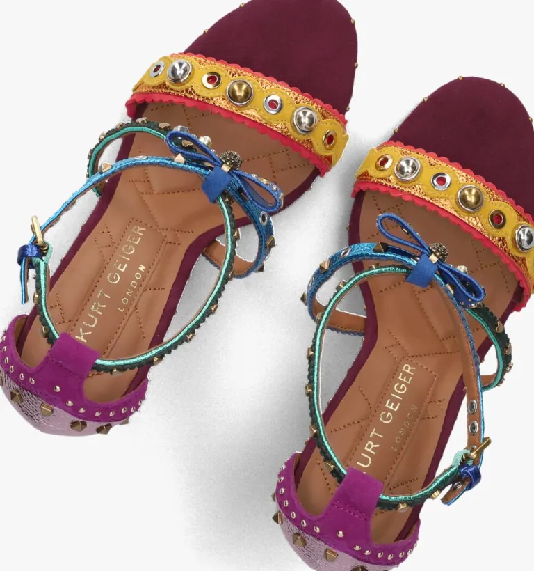 KURT GEIGER LONDON sandalen met hak mini bow eyelet>DAMES Sandalen