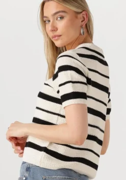 ROUGE EDIT t-shirt rouagnes ss v-neck knit top><noscript><img width=