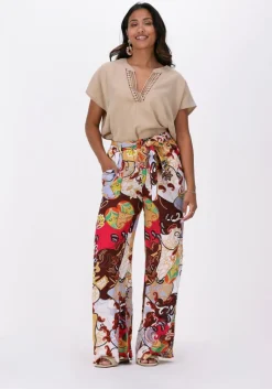SUMMUM wijde broek trouser festival print on viscose satin><noscript><img width=