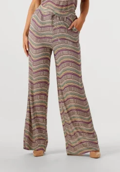 SUMMUM wijde broek wide leg pant colour sparkly wave>DAMES Co-Ord Sets|Broeken