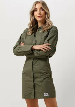 CALVIN KLEIN mini jurk soft touch shirt dress>DAMES Jurken
