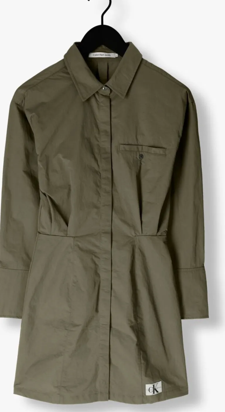 CALVIN KLEIN mini jurk soft touch shirt dress>DAMES Jurken