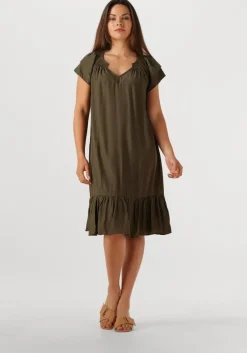 olijf co'couture mini jurk sunrise cropped dress