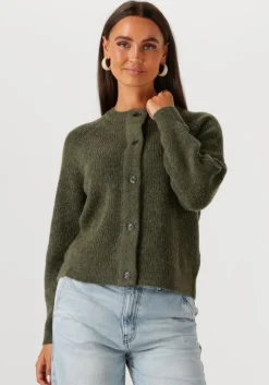 olijf selected femme vest slflulu ls knit short cardigan