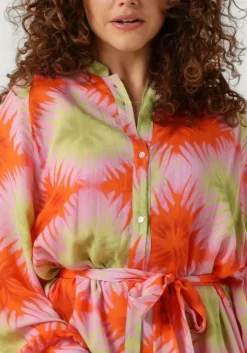 oranje circle of trust midi jurk zola dress