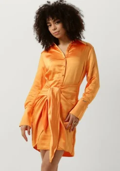 COLOURFUL REBEL mini jurk mette satin wrap dress>DAMES Jurken