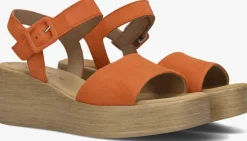oranje gabor sandalen met hak 531