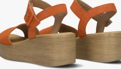 oranje gabor sandalen met hak 531