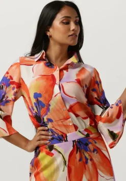 JANSEN AMSTERDAM blouses wbf773 woven print blouse 3/4 sleeve>DAMES Blouses