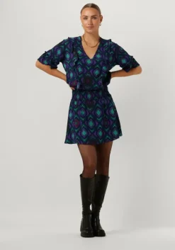 paarse alix the label minirok ladies woven ikat mini skirt