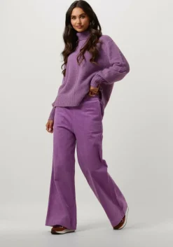 paarse circle of trust pantalon lois wide leg rib