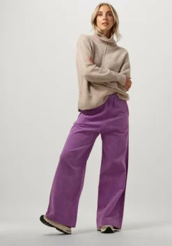 paarse circle of trust pantalon lois wide leg rib