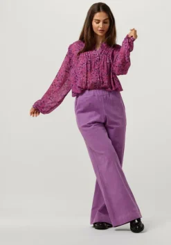 paarse circle of trust pantalon lois wide leg rib