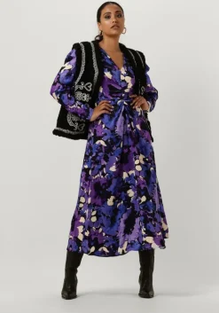 paarse fabienne chapot midi jurk vera dress