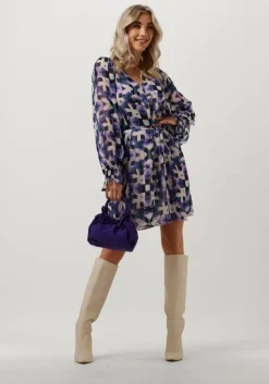 paarse freebird mini jurk wv-aop-ethnic-vis-23-