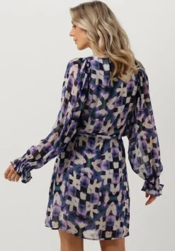 paarse freebird mini jurk wv-aop-ethnic-vis-23-