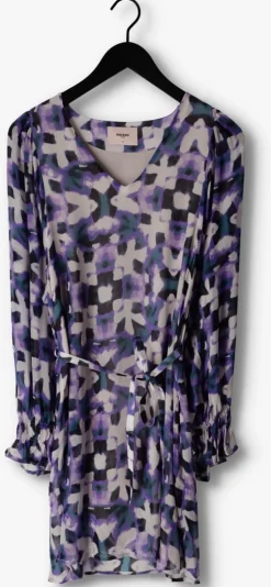 paarse freebird mini jurk wv-aop-ethnic-vis-23-